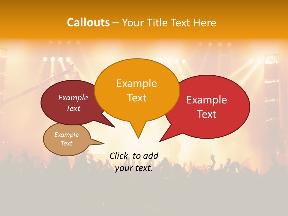 A Concert Stage With A Lot Of Lights On It PowerPoint Template