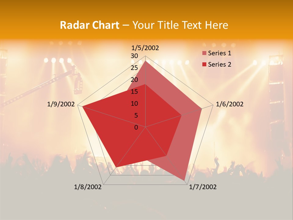 A Concert Stage With A Lot Of Lights On It PowerPoint Template