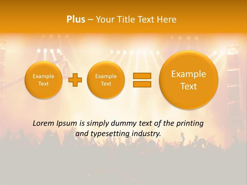 A Concert Stage With A Lot Of Lights On It PowerPoint Template