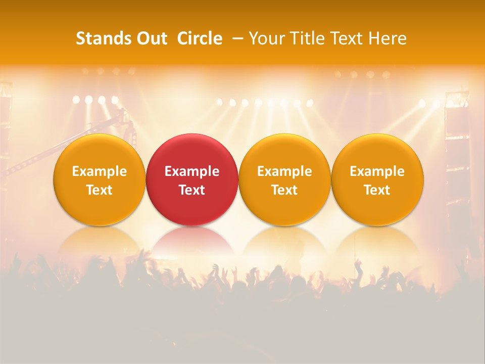 A Concert Stage With A Lot Of Lights On It PowerPoint Template