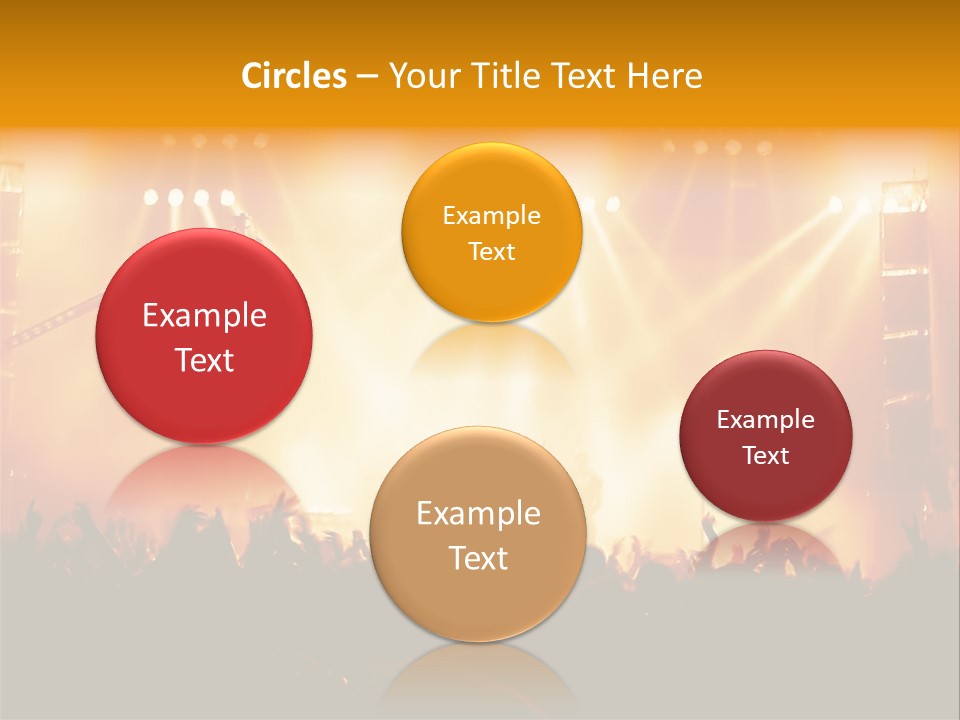 A Concert Stage With A Lot Of Lights On It PowerPoint Template