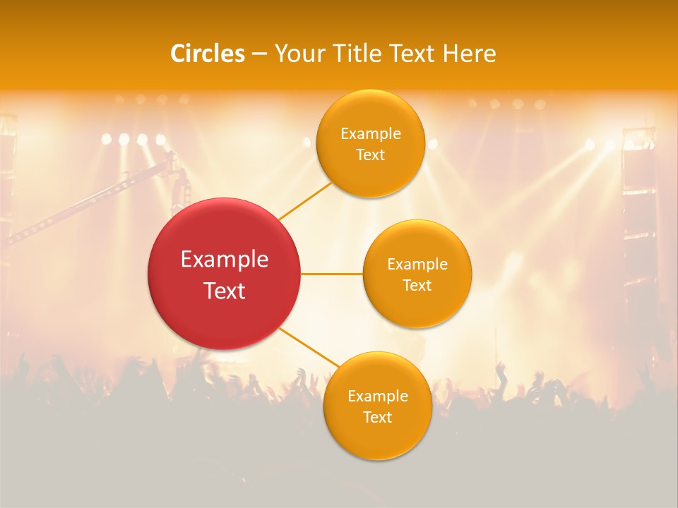 A Concert Stage With A Lot Of Lights On It PowerPoint Template