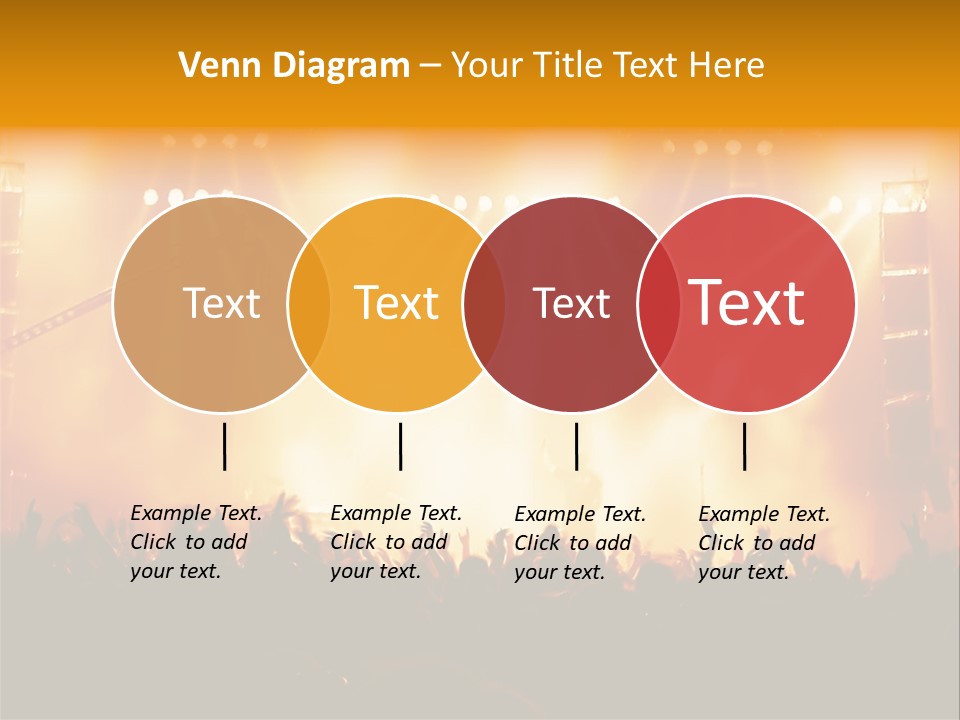 A Concert Stage With A Lot Of Lights On It PowerPoint Template