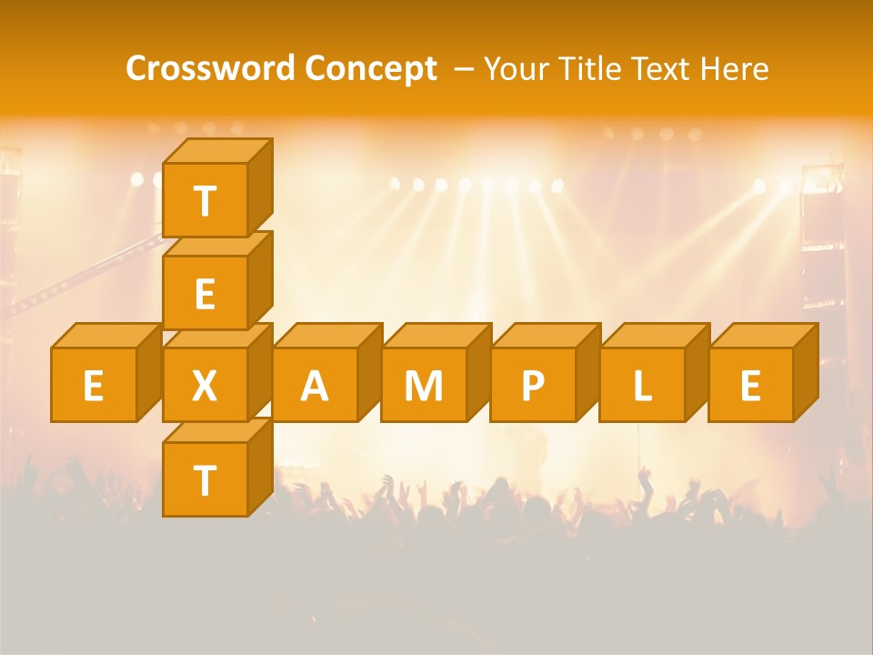 A Concert Stage With A Lot Of Lights On It PowerPoint Template