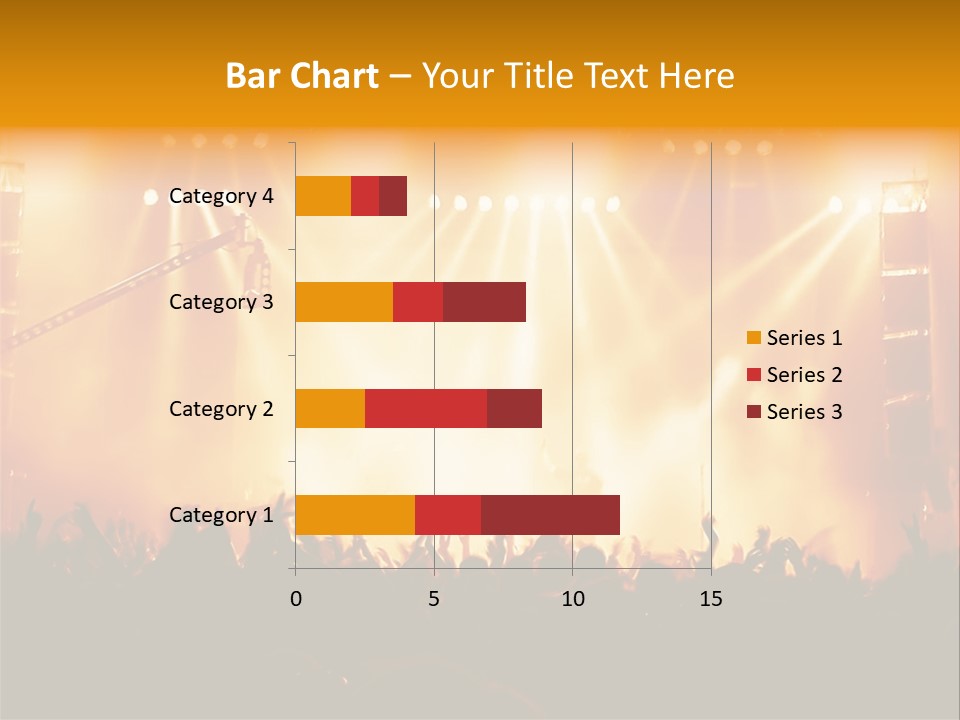 A Concert Stage With A Lot Of Lights On It PowerPoint Template