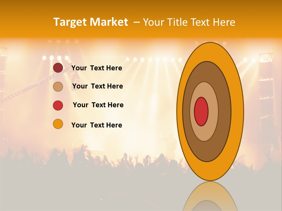 A Concert Stage With A Lot Of Lights On It PowerPoint Template