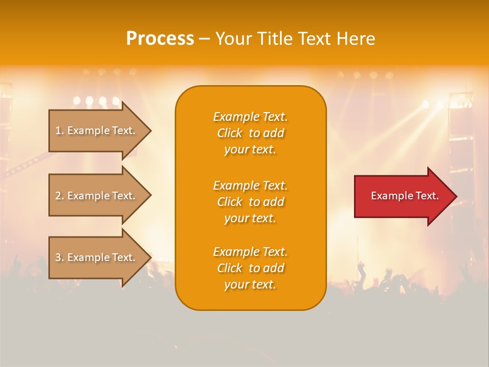 A Concert Stage With A Lot Of Lights On It PowerPoint Template