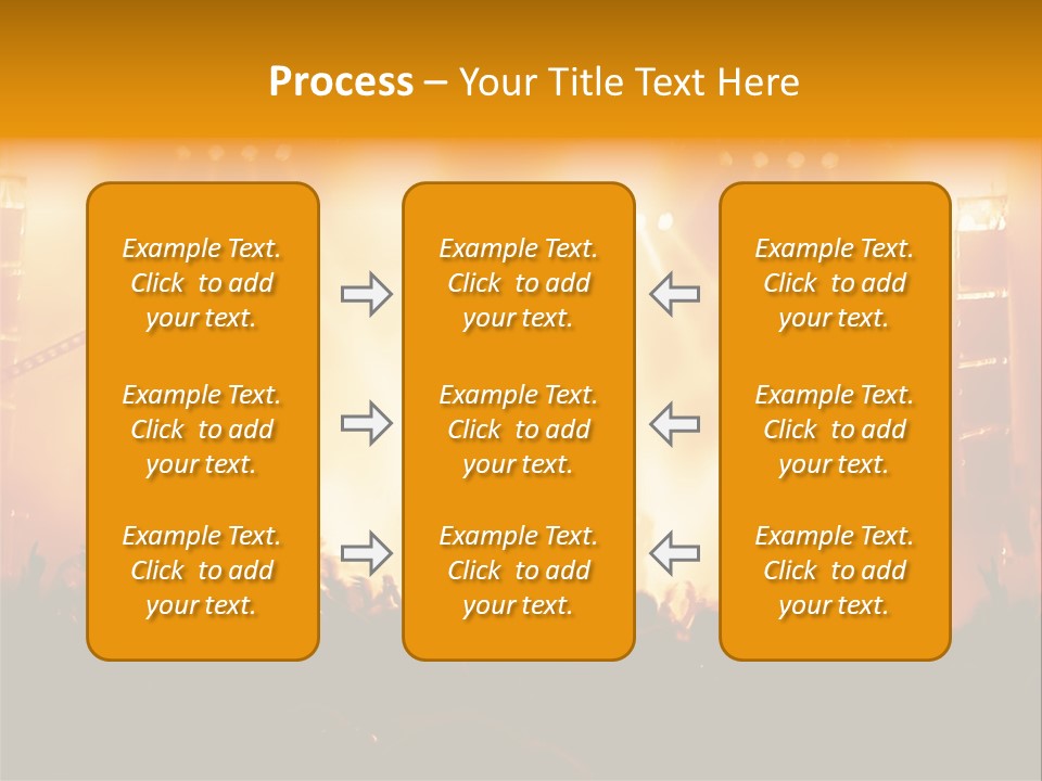 A Concert Stage With A Lot Of Lights On It PowerPoint Template