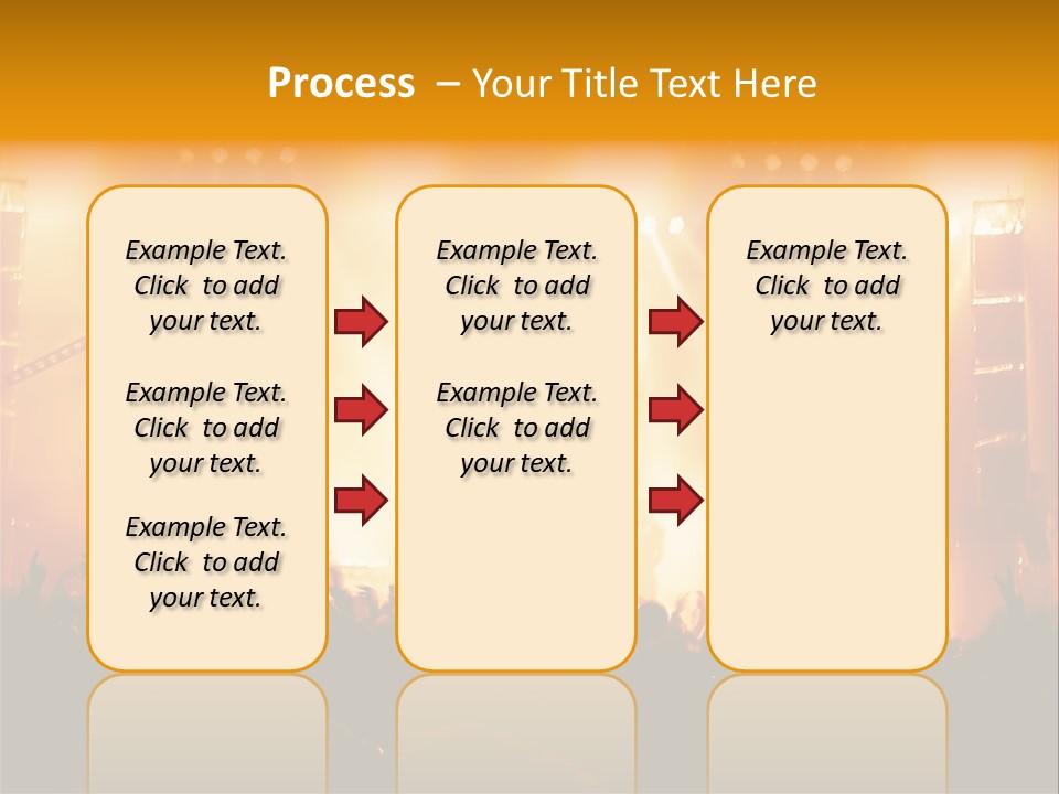 A Concert Stage With A Lot Of Lights On It PowerPoint Template