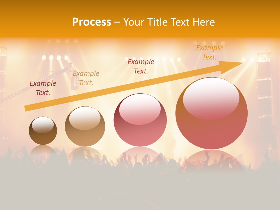 A Concert Stage With A Lot Of Lights On It PowerPoint Template