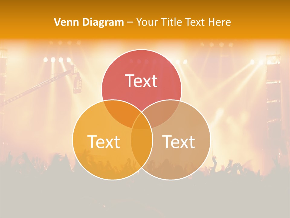 A Concert Stage With A Lot Of Lights On It PowerPoint Template