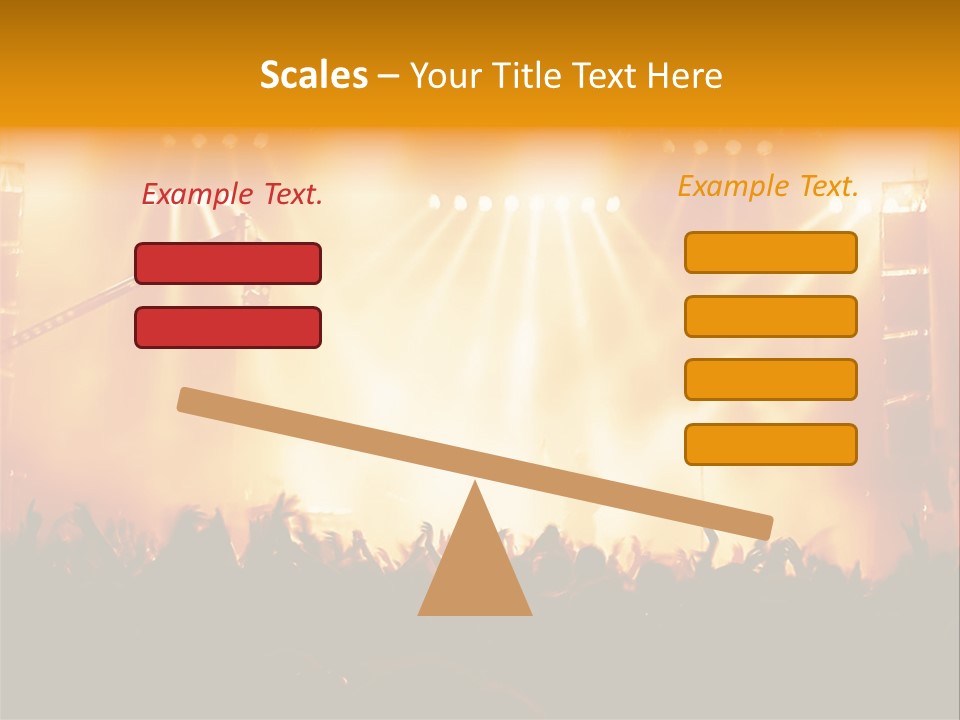 A Concert Stage With A Lot Of Lights On It PowerPoint Template