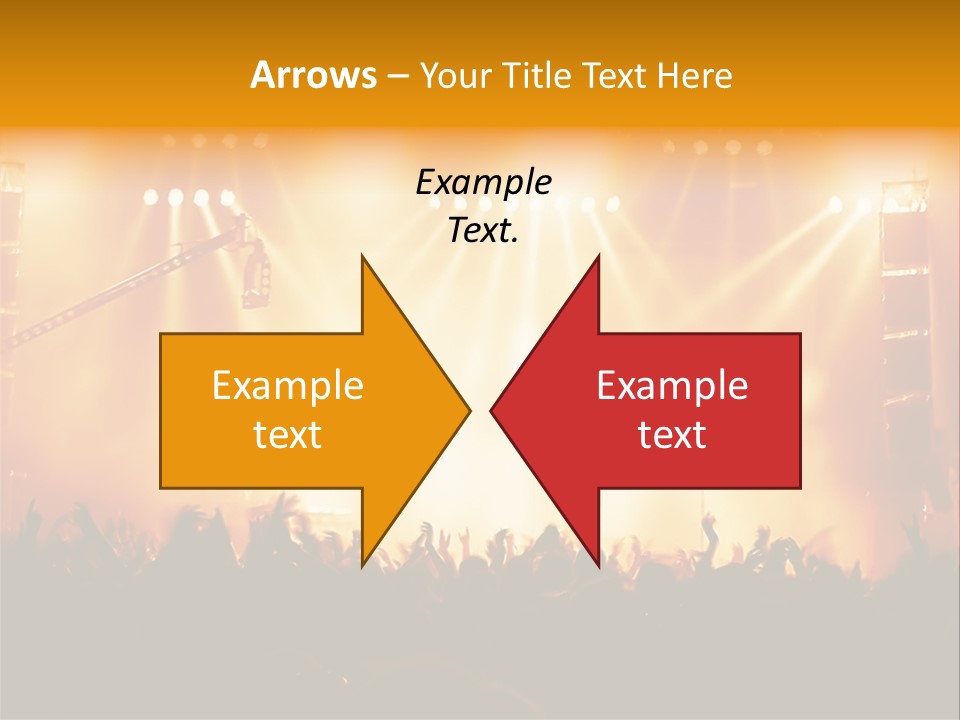 A Concert Stage With A Lot Of Lights On It PowerPoint Template