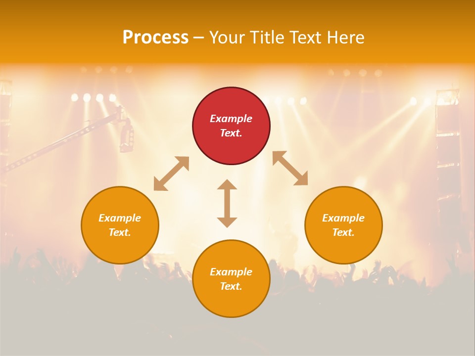 A Concert Stage With A Lot Of Lights On It PowerPoint Template