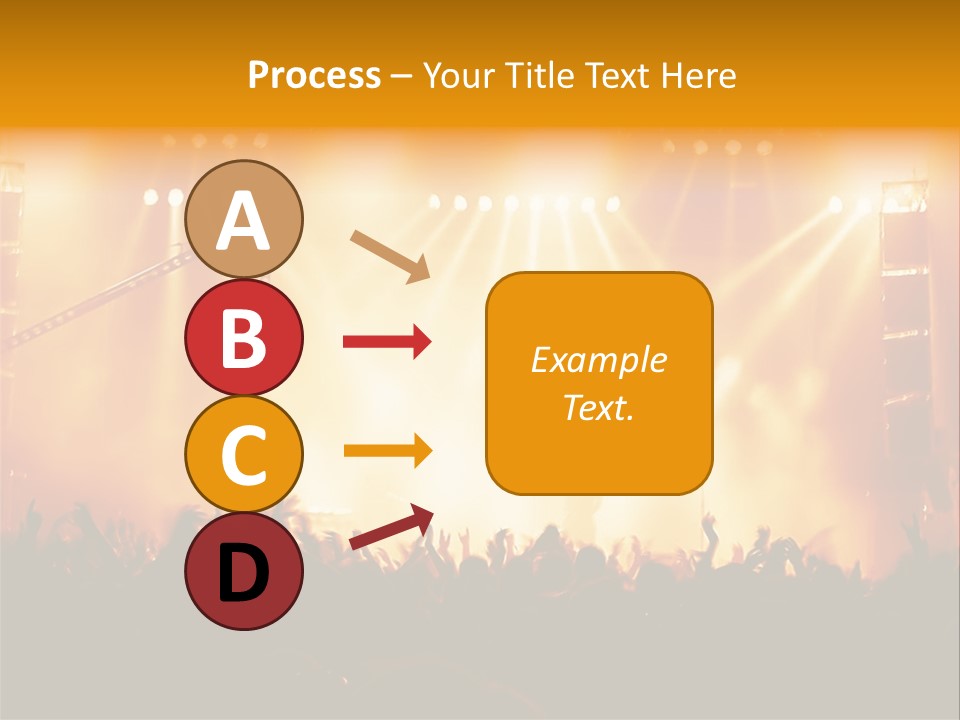A Concert Stage With A Lot Of Lights On It PowerPoint Template