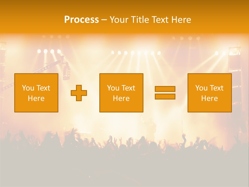 A Concert Stage With A Lot Of Lights On It PowerPoint Template