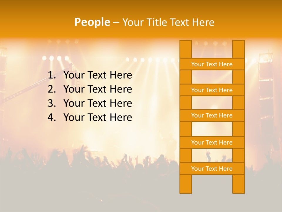 A Concert Stage With A Lot Of Lights On It PowerPoint Template