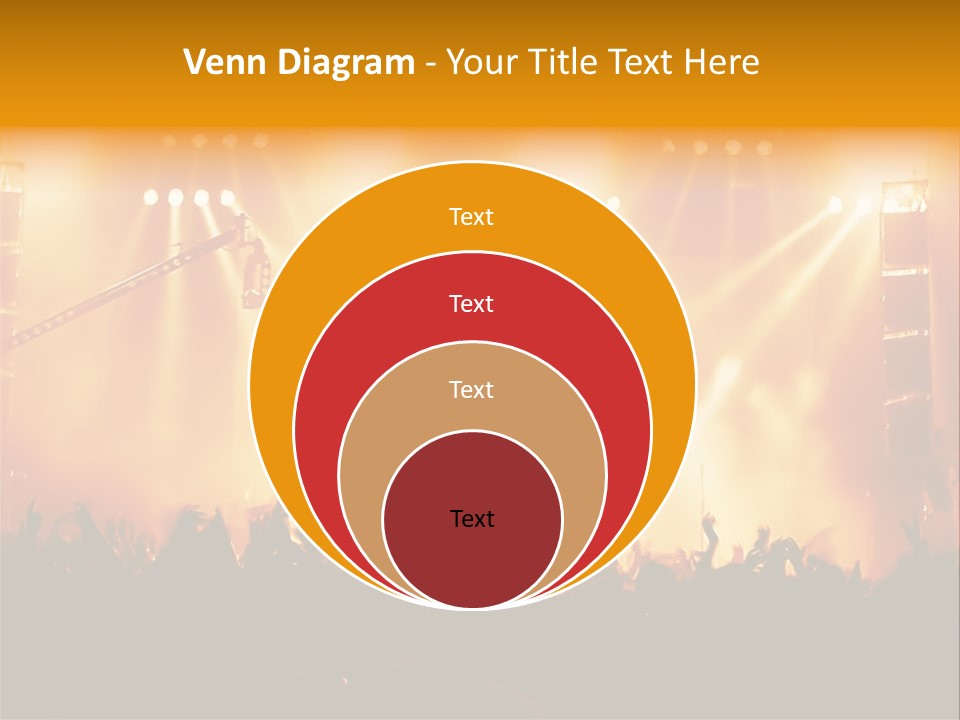 A Concert Stage With A Lot Of Lights On It PowerPoint Template