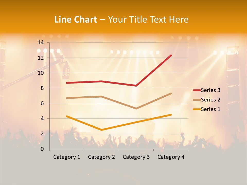 A Concert Stage With A Lot Of Lights On It PowerPoint Template