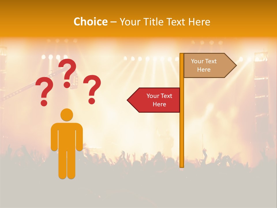 A Concert Stage With A Lot Of Lights On It PowerPoint Template