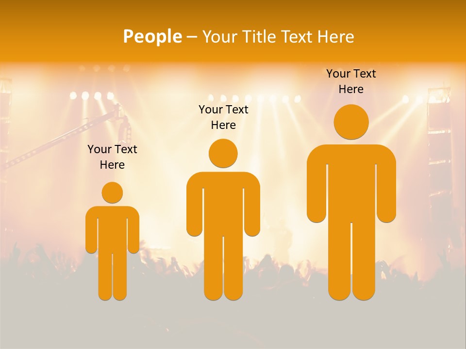 A Concert Stage With A Lot Of Lights On It PowerPoint Template