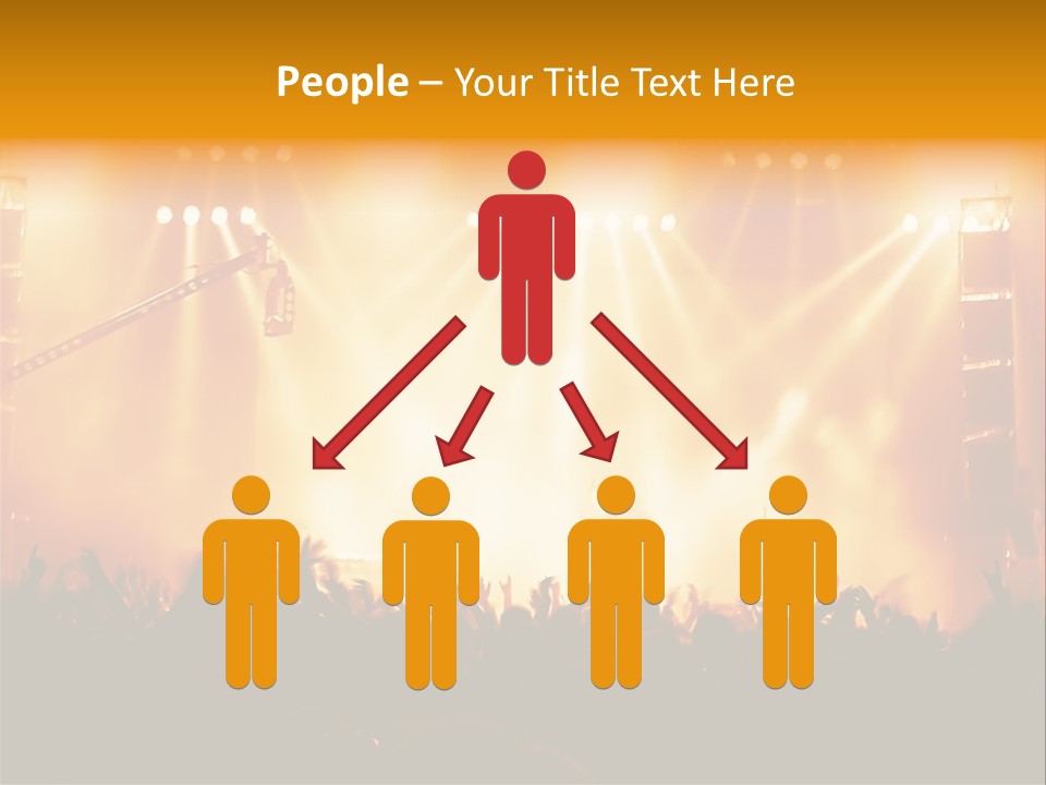 A Concert Stage With A Lot Of Lights On It PowerPoint Template