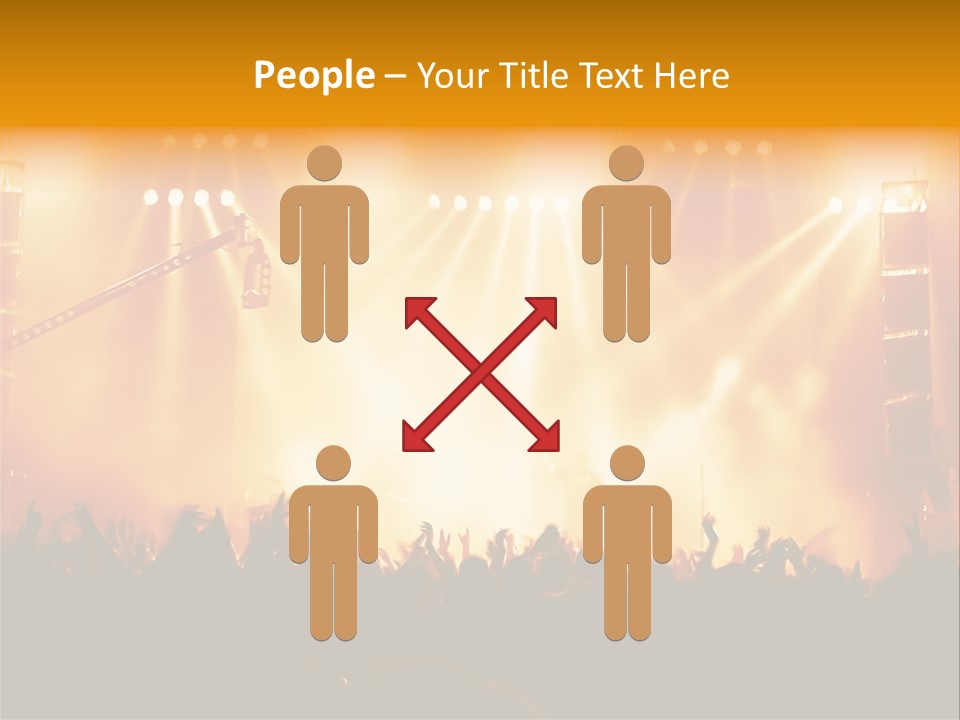 A Concert Stage With A Lot Of Lights On It PowerPoint Template