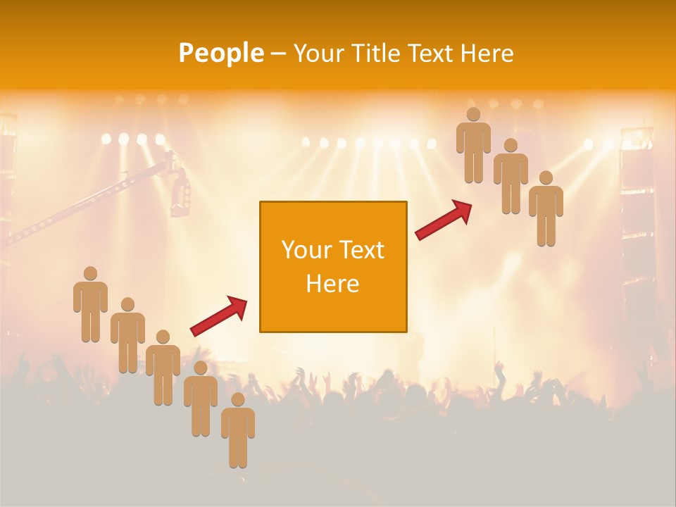 A Concert Stage With A Lot Of Lights On It PowerPoint Template