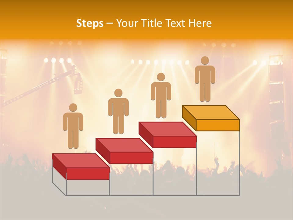A Concert Stage With A Lot Of Lights On It PowerPoint Template