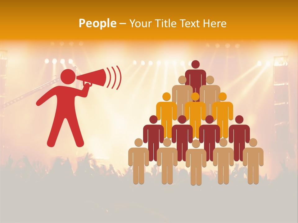 A Concert Stage With A Lot Of Lights On It PowerPoint Template