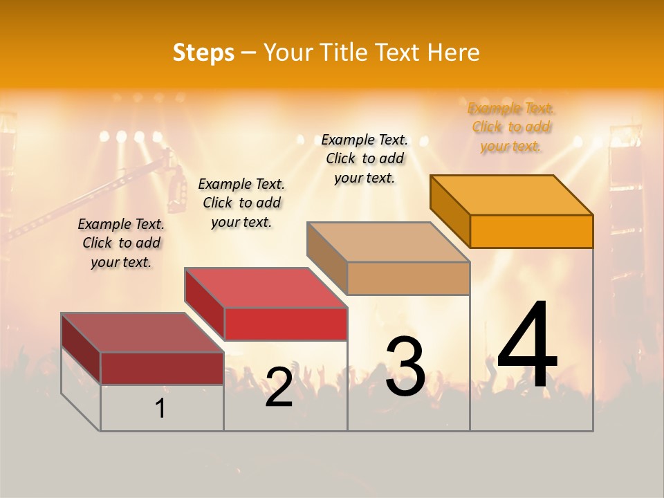 A Concert Stage With A Lot Of Lights On It PowerPoint Template