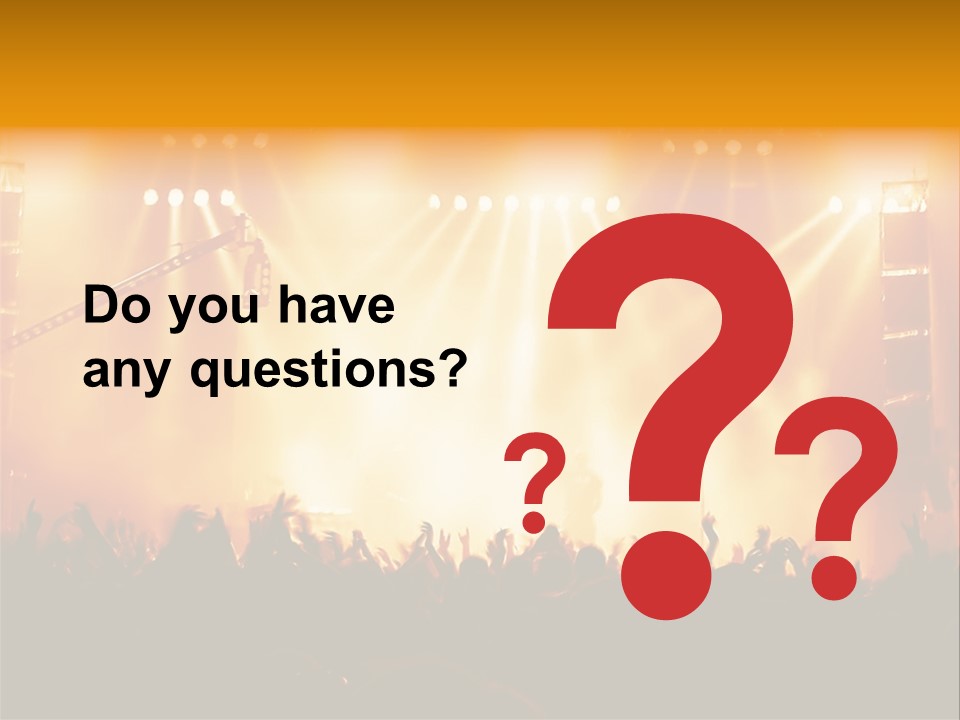 A Concert Stage With A Lot Of Lights On It PowerPoint Template