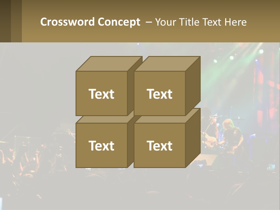 A Group Of People On Stage Playing Music PowerPoint Template