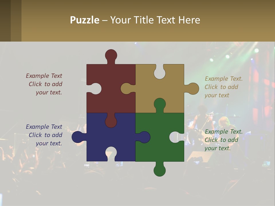 A Group Of People On Stage Playing Music PowerPoint Template