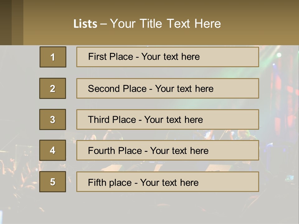 A Group Of People On Stage Playing Music PowerPoint Template