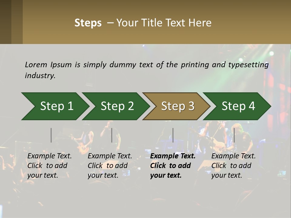 A Group Of People On Stage Playing Music PowerPoint Template