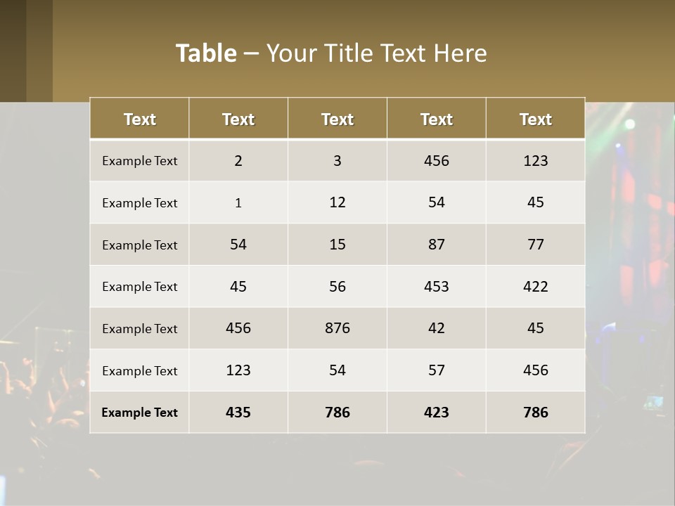 A Group Of People On Stage Playing Music PowerPoint Template