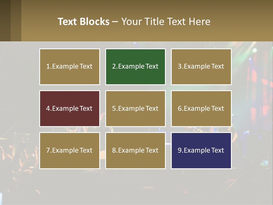 A Group Of People On Stage Playing Music PowerPoint Template