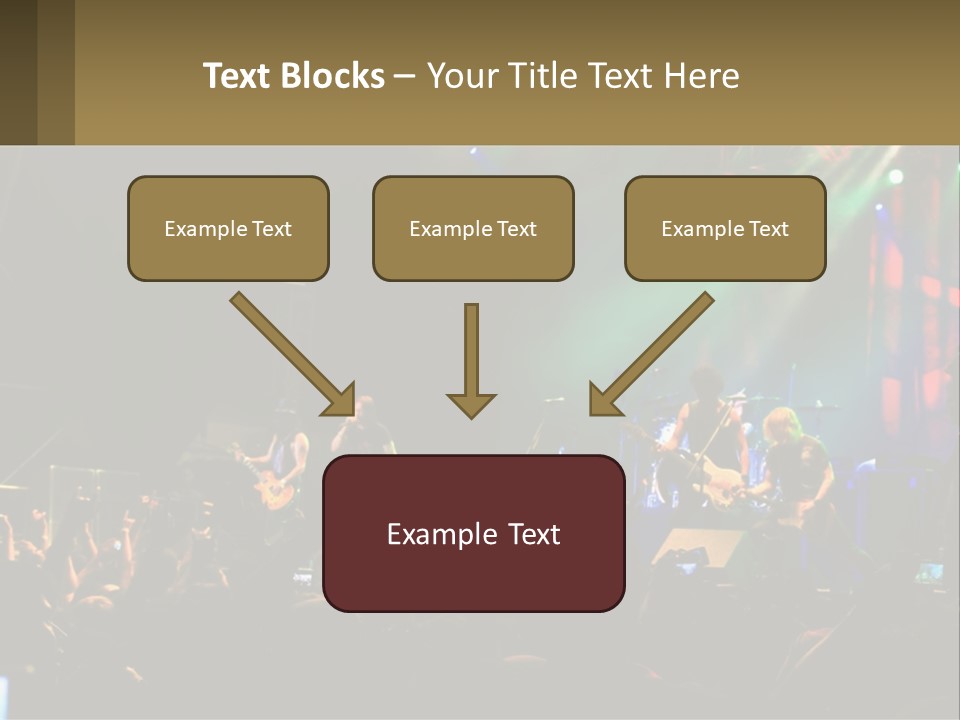 A Group Of People On Stage Playing Music PowerPoint Template