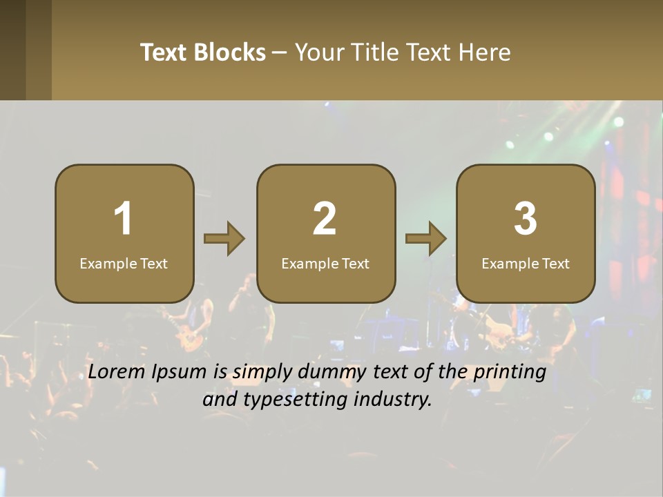 A Group Of People On Stage Playing Music PowerPoint Template