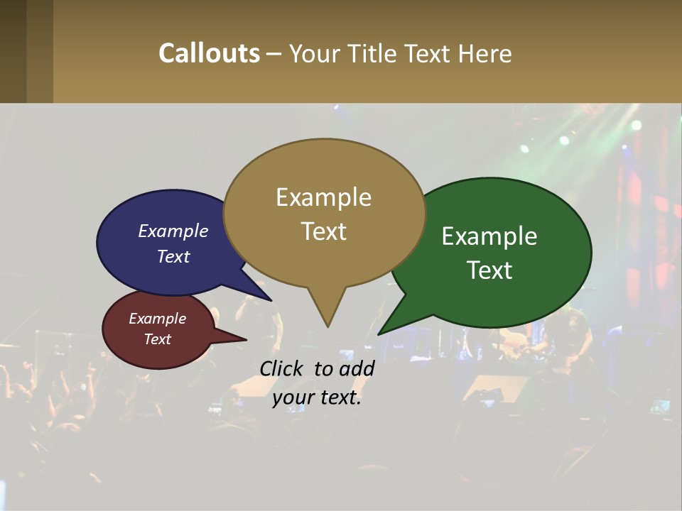 A Group Of People On Stage Playing Music PowerPoint Template