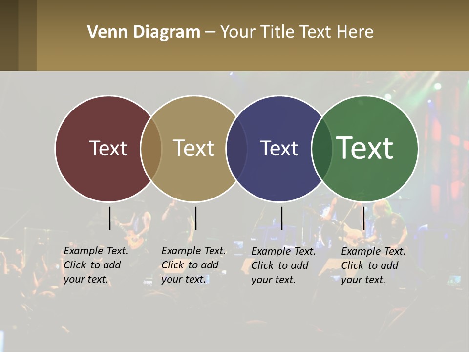 A Group Of People On Stage Playing Music PowerPoint Template