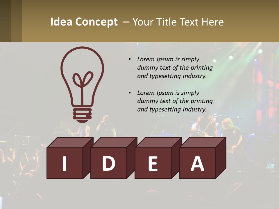 A Group Of People On Stage Playing Music PowerPoint Template