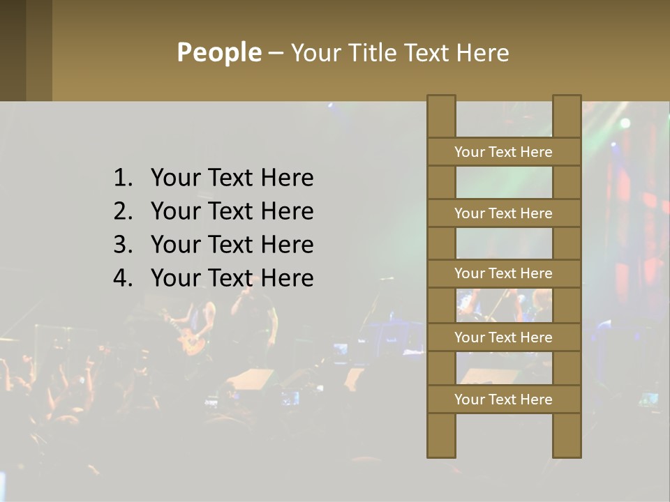 A Group Of People On Stage Playing Music PowerPoint Template