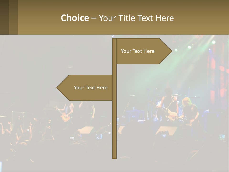A Group Of People On Stage Playing Music PowerPoint Template