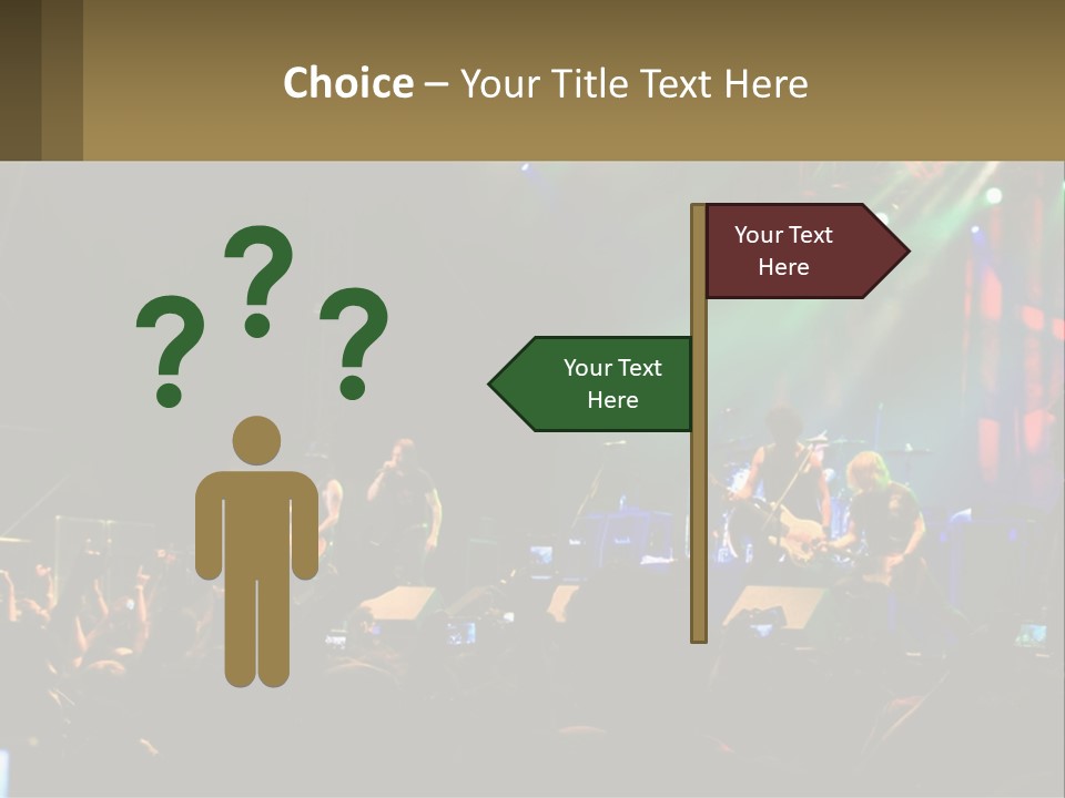 A Group Of People On Stage Playing Music PowerPoint Template