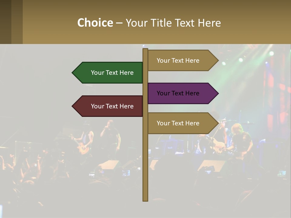 A Group Of People On Stage Playing Music PowerPoint Template