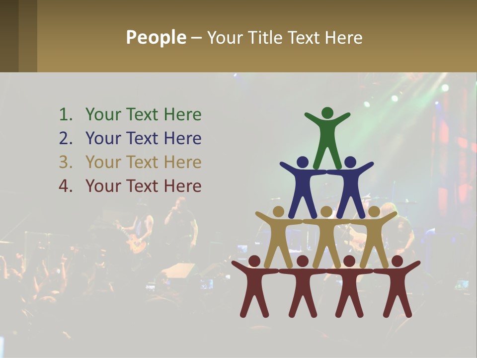 A Group Of People On Stage Playing Music PowerPoint Template