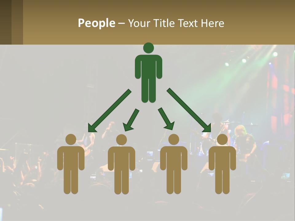 A Group Of People On Stage Playing Music PowerPoint Template