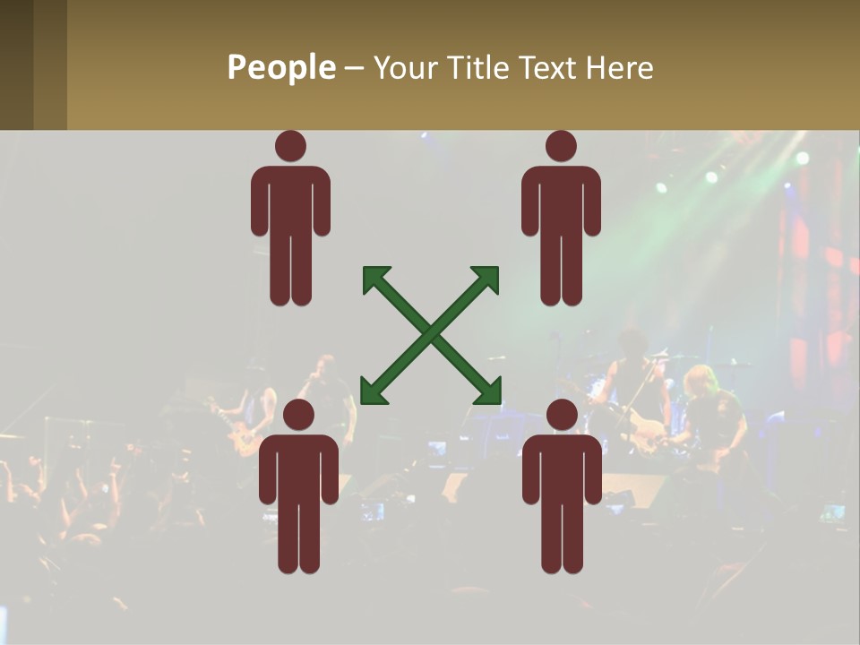 A Group Of People On Stage Playing Music PowerPoint Template